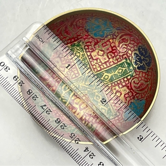 Brass Enamelled Bethlehem Small Trinket Bowl - Picture 4 of 10